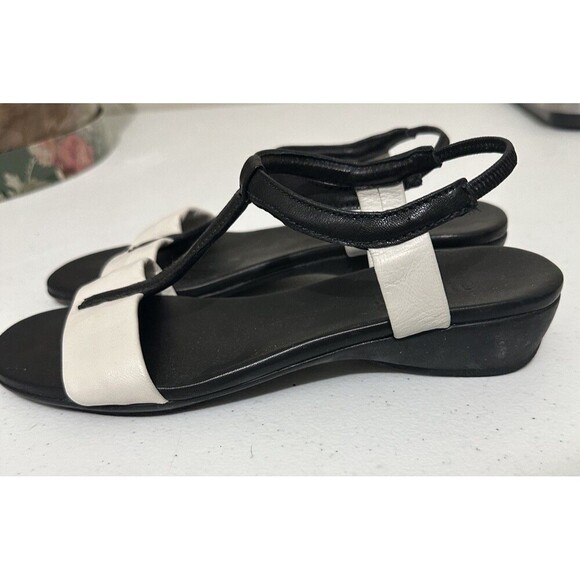 Munro‎ Faran Sandals Black Off White Women’s 7.5M Custom Made Shoes - Picture 8 of 10